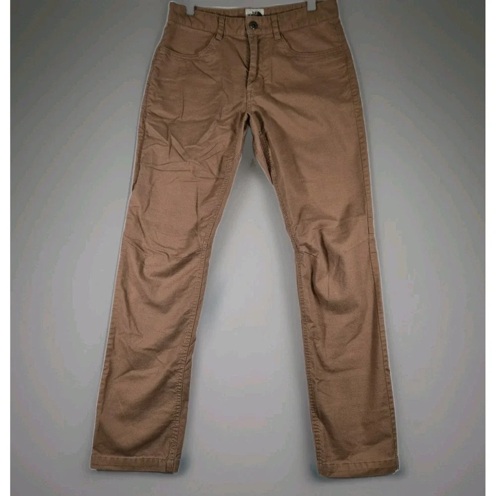 The North Face Men's Size 30 Brown Canvas Pants Straight Leg Outdoor Hiking